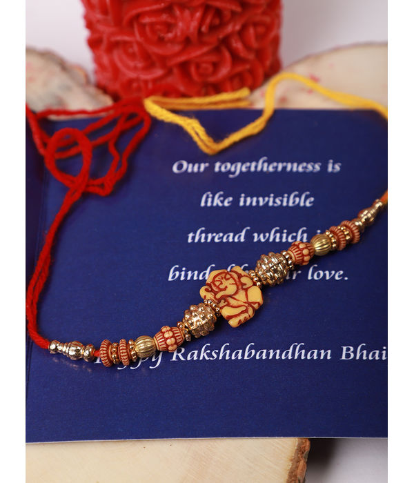 YouBella Rakhi and Greeting Card Combo for Brother